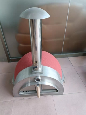 4車輪陶磁器ピザ オーブン900mmの幅の屋外の陶磁器のオーブン